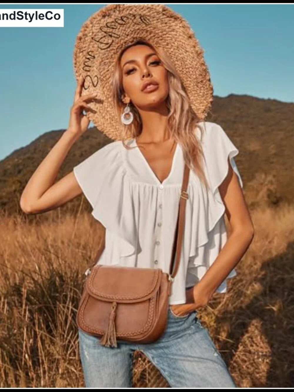 Casual Crossbody Bag for Women, Faux Leather Flap Saddle Purse with Tassel